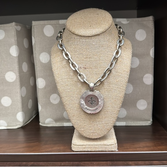 Silver Chain Necklace with Pendant - Picture 2 of 3